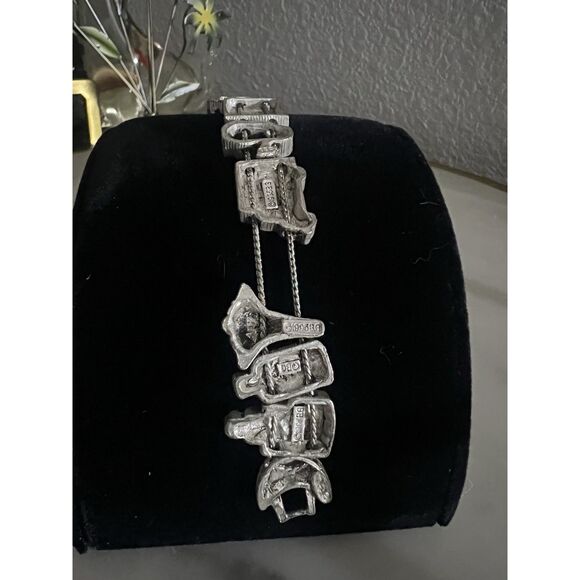 Vintage TOFA Doctor Nursing Bracelet Slide Charms Silvertone 1995 7.5” - Picture 6 of 7